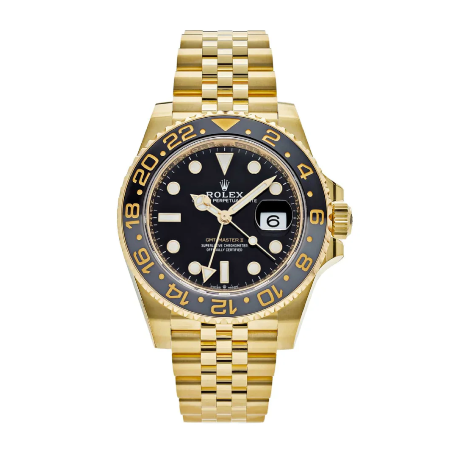 Rolex Gmt Master II Gold Black Dial Replica