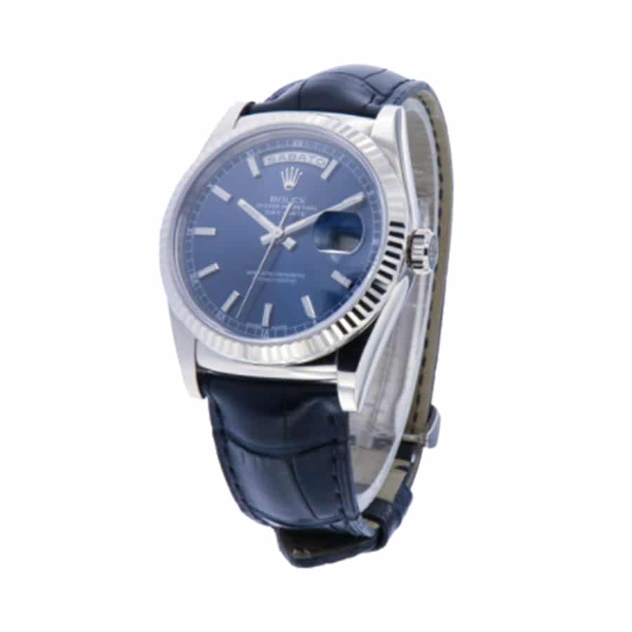 Rolex Day-Date 118139-0004 V5 Stainless Steel Blue Dial Replica - Image 2